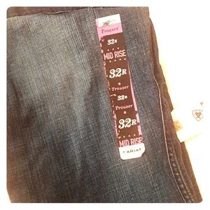 Ariat Ella Bluebell Trousers Wide Leg Medium Wash